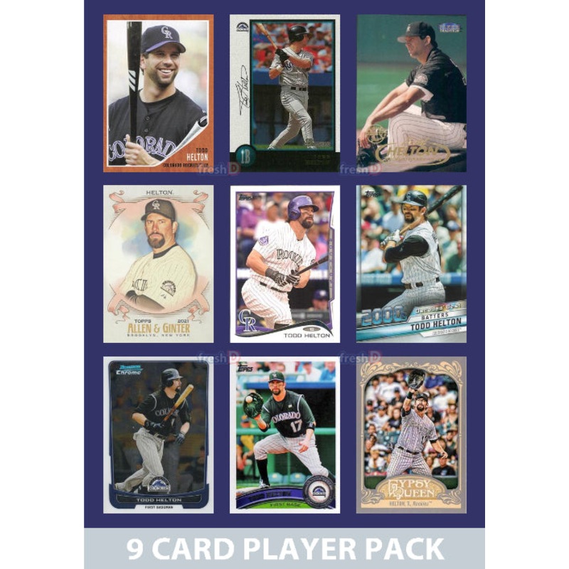 Todd Helton Colorado Rockies 9 Card Legend Pack Topps Bowman 2025 2024 2023