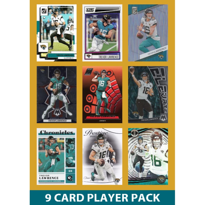 Trevor Lawrence 9 Card Player Pack  2024 2025  Donruss Panini Jacksonville Jaguars