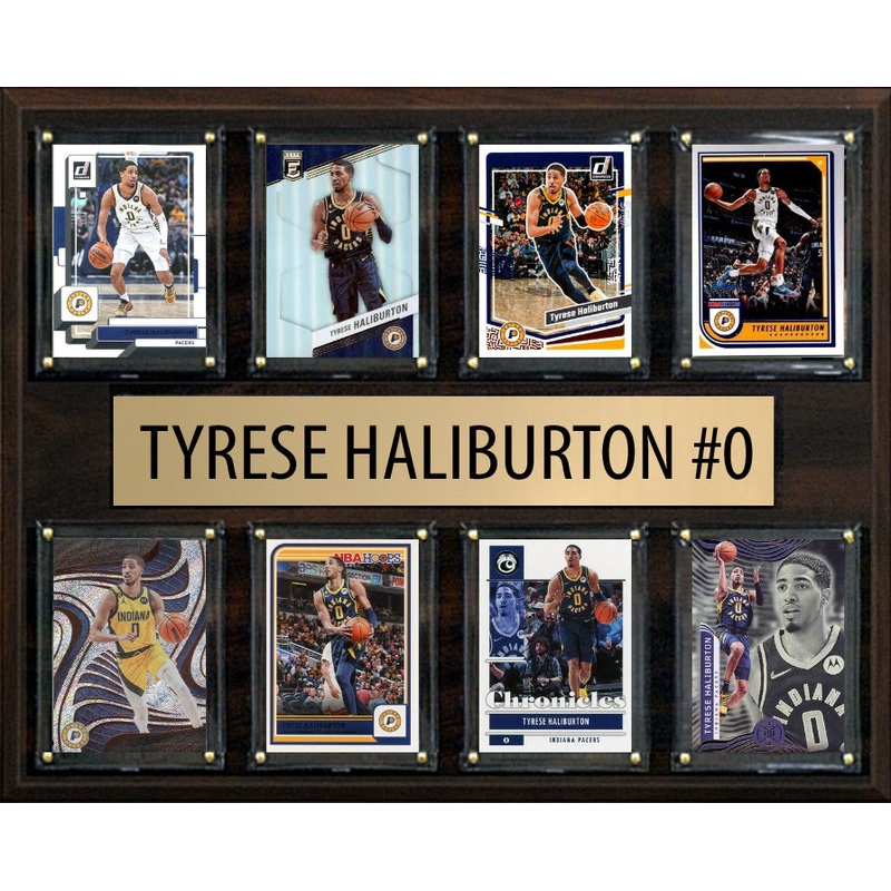 Tyrese Haliburton 8 Card Plaque Donruss Hoops Fleer 2025 2024 Indiana Pacers