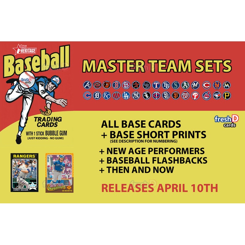 2024 Topps Heritage 1975 Master Team Set St. Louis Cardinals Pujols MVP