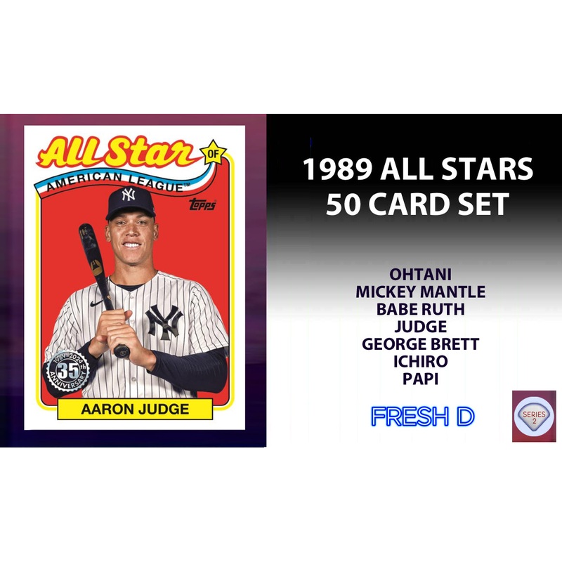 2024 Topps Series 2 1989 All Stars Set of 50 Judge Babe Ruth Mantle Koufax