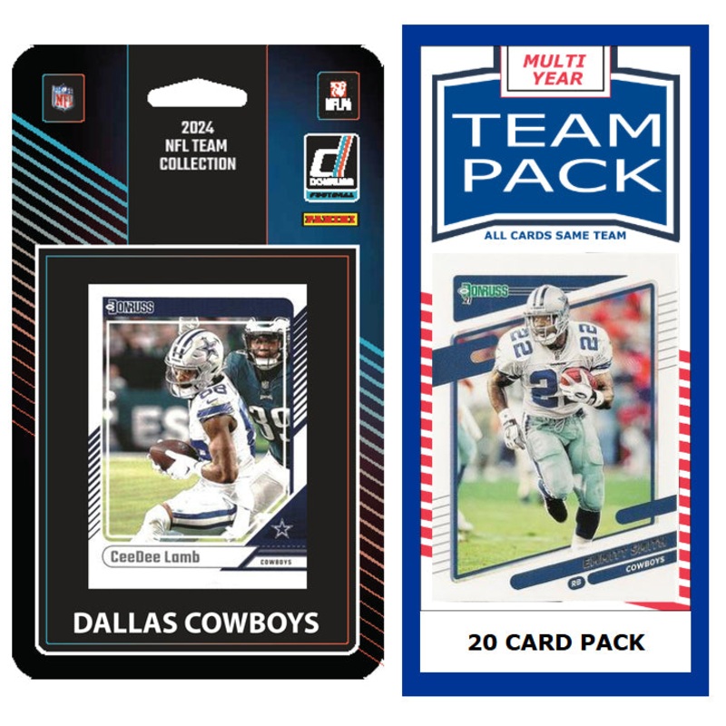 Dallas Cowboys Team Pack 20 Cards Emmit Smith + 2024 Donruss Team Set