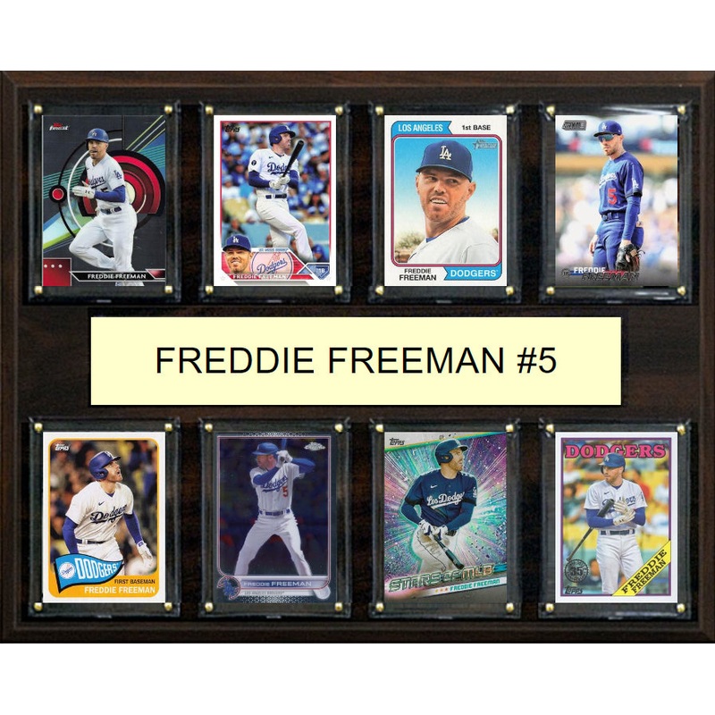 Freddie Freeman 5 8 Card Plaque Topps Bowman 2025 2024 LA Dodgers