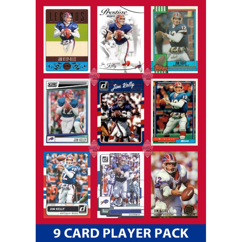 Jim Kelly 9 Card Legend Pack Donruss  2024 2025 Topps Panini Score Buffalo Bills