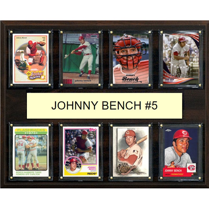Johnny Bench #5 Plaque 8 Cards Topps Bowman 2023 2024 2022 Cincinnati Reds