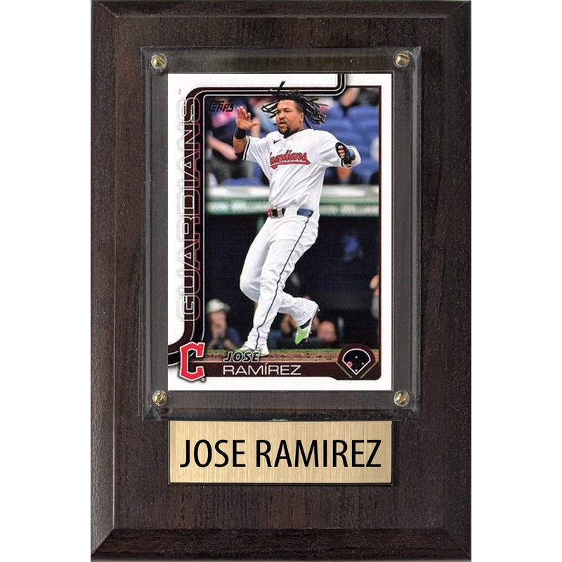 Jose Ramirez Cleveland Guardians 2025 2024 Topps Bowman 4×6 Gift Plaque