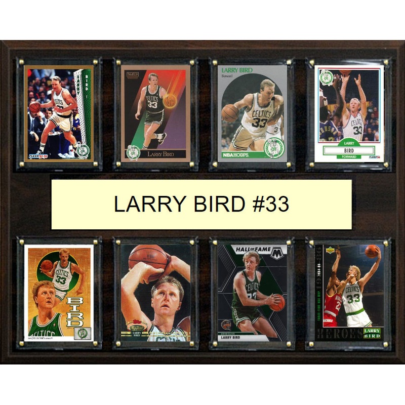 Larry Bird 33 8 Card Plaque Donruss Hoops Fleer Topps 2025 2024 Boston Celtics