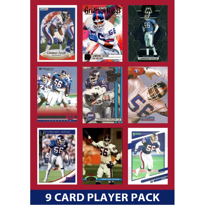 Lawrence Taylor 9 Card Legend Pack 2024 2025 Donruss Topps Panini Score New York Giants
