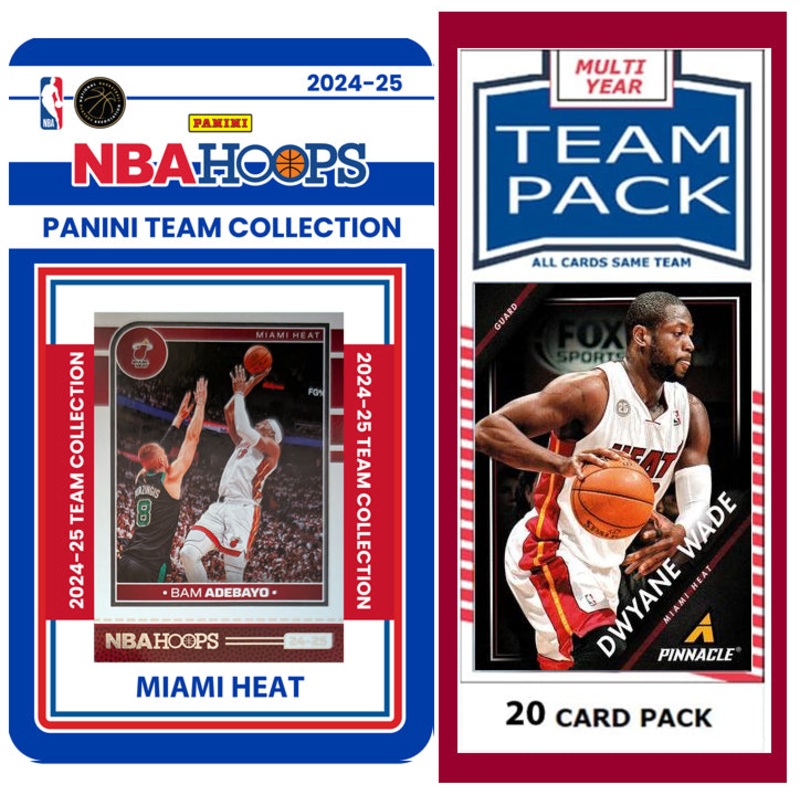 Miami Heat Multiyear Pack 20 Cards Alonzo Mourning + 2024-25 HOOPS Team Set Jimmy Butler