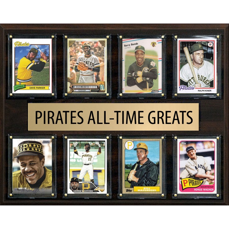 Pittsburgh Pirates All Time Greats Legends Plaque 8 Cards Roberto Clemente McCutchen Stargell