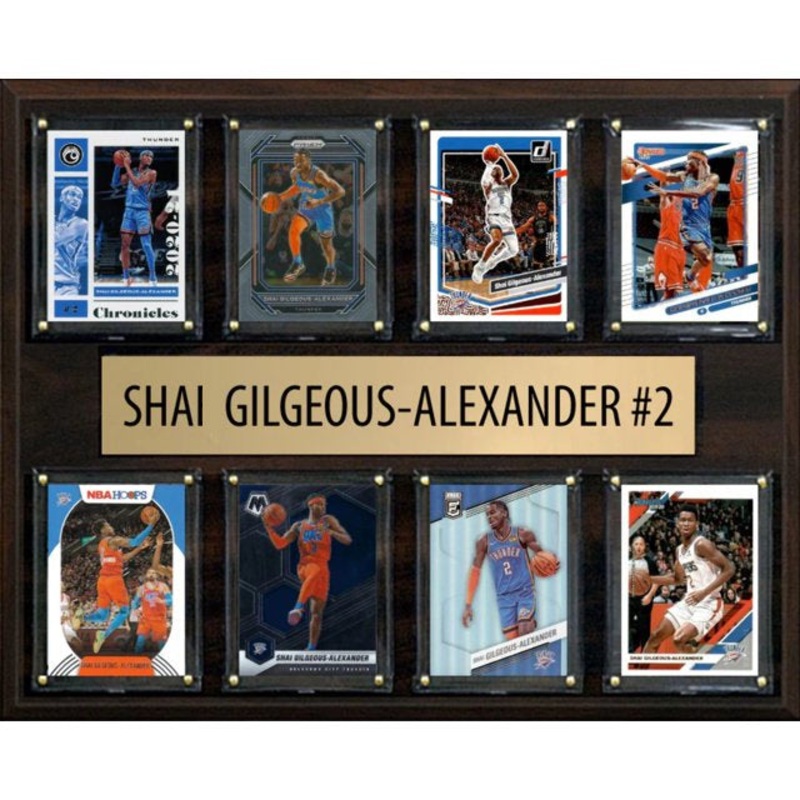 Shai Gilgeous-Alexander 8 Card Plaque Donruss Hoops Fleer 2023 2024 2025 OKC Thunder