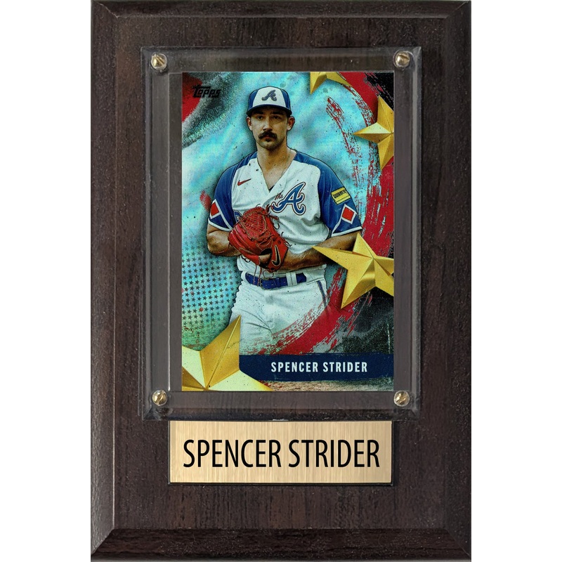 Spencer Strider Atlanta Braves 2025 2024 Topps Bowman Plaque 4×6 Gift