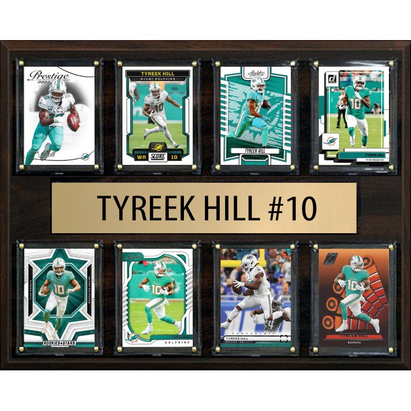 Tyreek Hill #10 8 Card Plaque Donruss Score Panini 2023 2024 Miami Dolphins