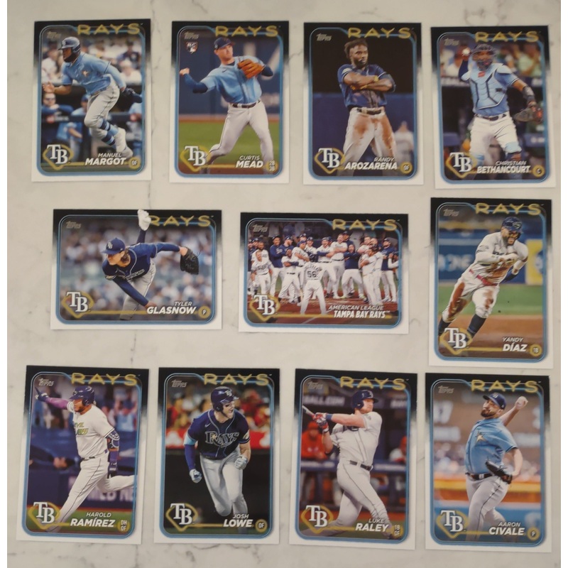 2024 Topps Series 1 Team Set Tampa Bay Rays Curtis Mead RC