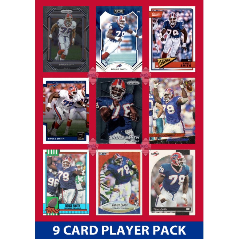 Bruce Smith 9 Card Legend Pack  2024 2025 Donruss Topps Panini Score Buffalo Bills