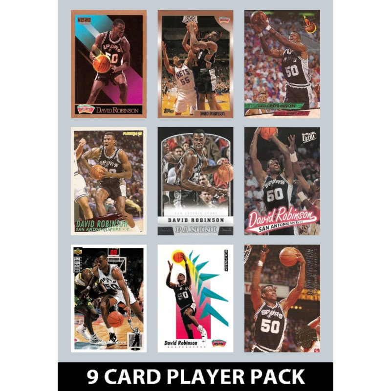 David Robinson 9 Card Player Pack 2023-24 Hoops Panini San Antonio Spurs