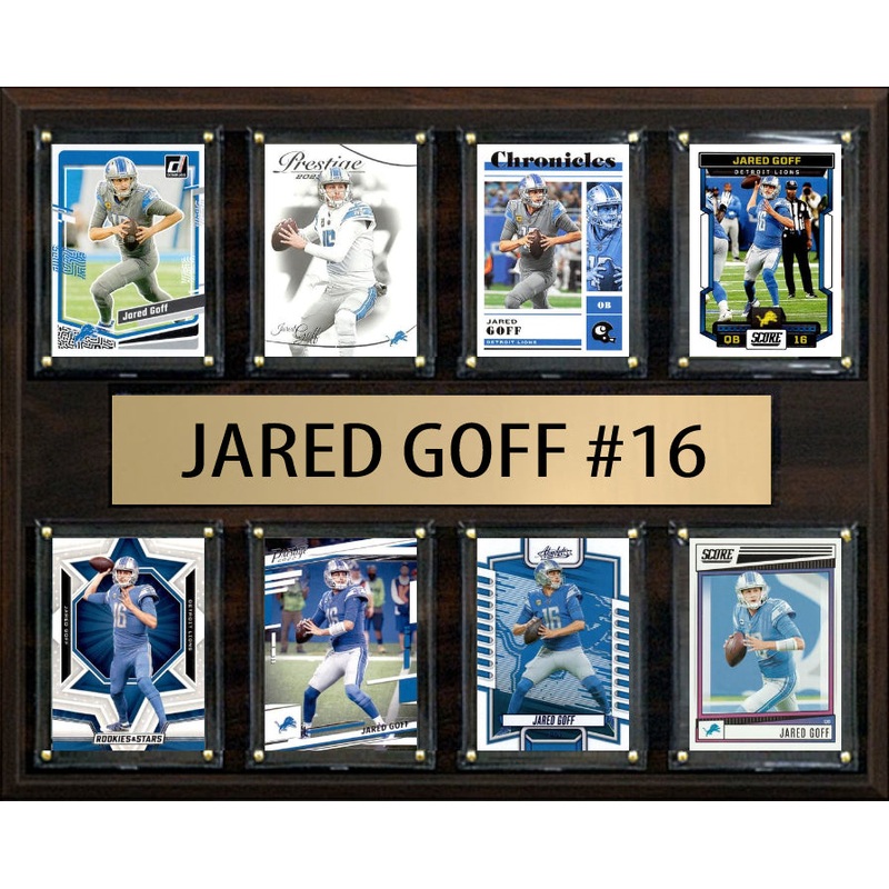 Jared Goff 8 Card Plaque Donruss Score Panini 2023 2024 Detroit Lions