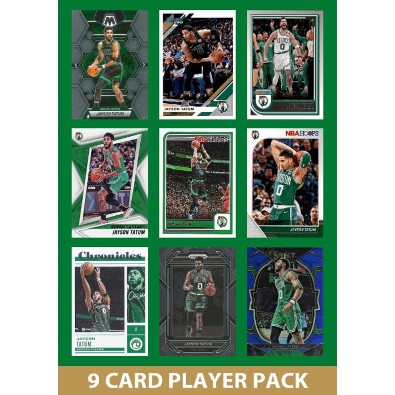 Jayson Tatum 9 Card Player Pack 2023-24 Hoops Donruss Panini Boston Celtics