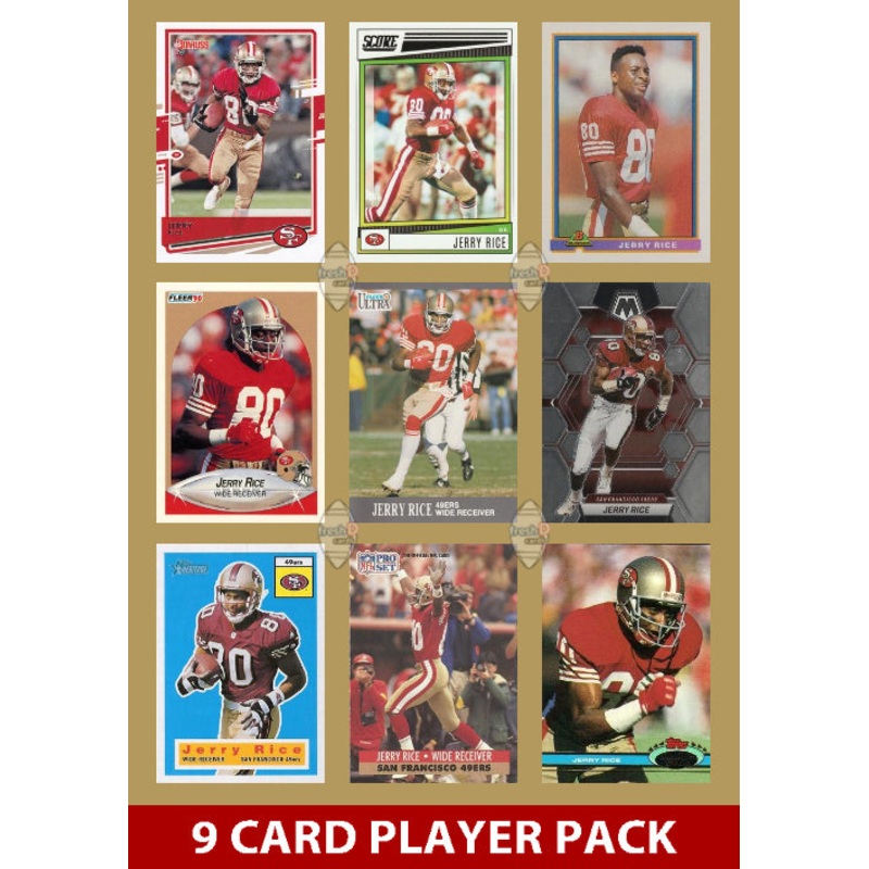 Jerry Rice 9 Card Legend Pack 2024 2025 Donruss Topps Panini Score San Francisco 49ers