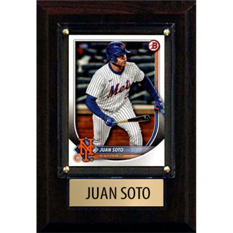 Juan Soto 2025 Bowman Topps New York Mets 4×6 Plaque