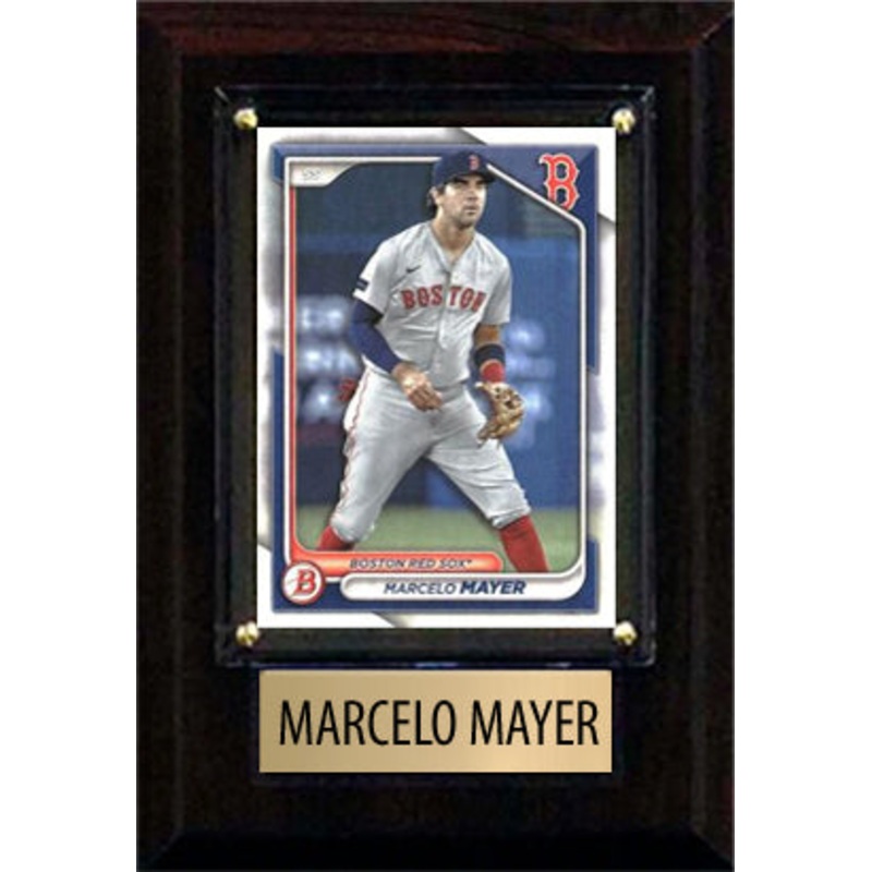 Marcelo Mayer 2025 2024 Bowman Topps Boston Red Sox 4×6 Plaque