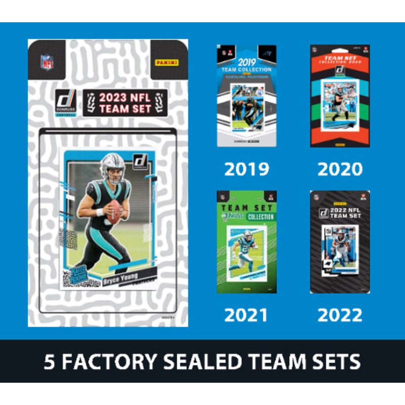 2023 Donruss Carolina Panthers Team Set MultiPack 2023 2022 2021 2020 2019 Bryce Young