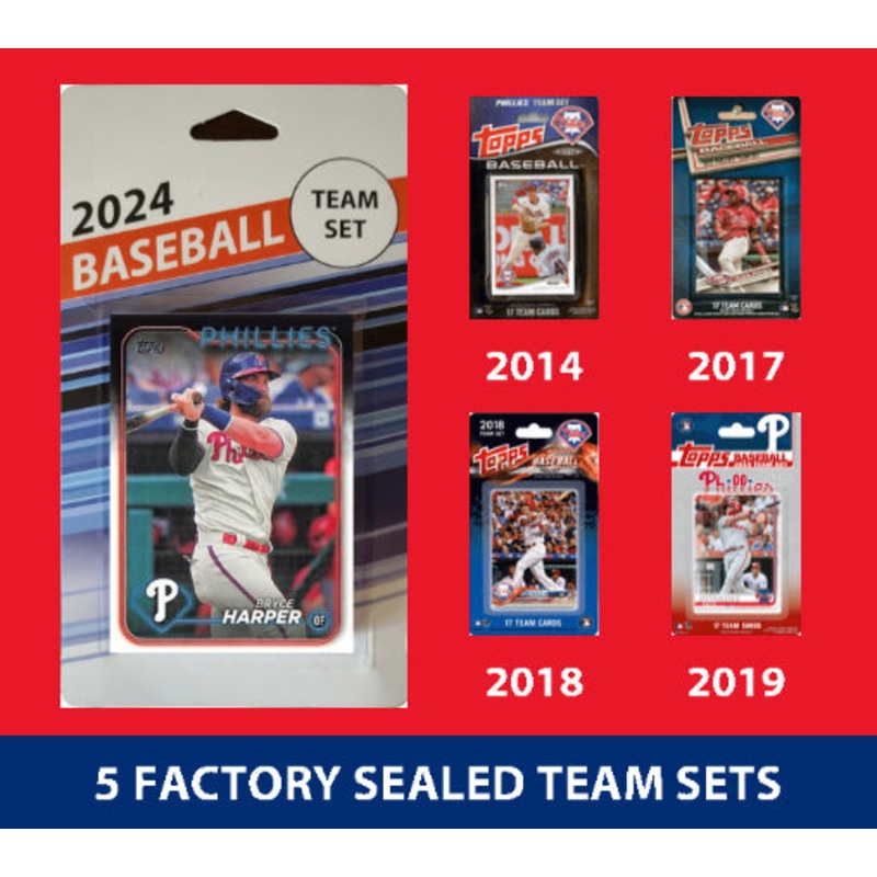 2024 Topps Philadelphia Phillies Team Set Harper MultiPack 2019 2018 2017 2014 Utley