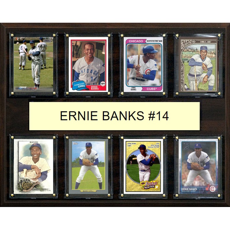 Ernie Banks #14 Plaque 8 Cards Topps Bowman 2023 2024 Chicago Cubs
