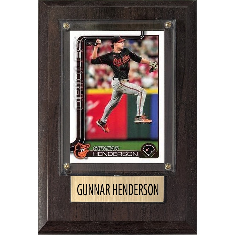 Gunnar Henderson Baltimore Orioles 2025 2024 Topps Bowman 4×6 Gift Plaque