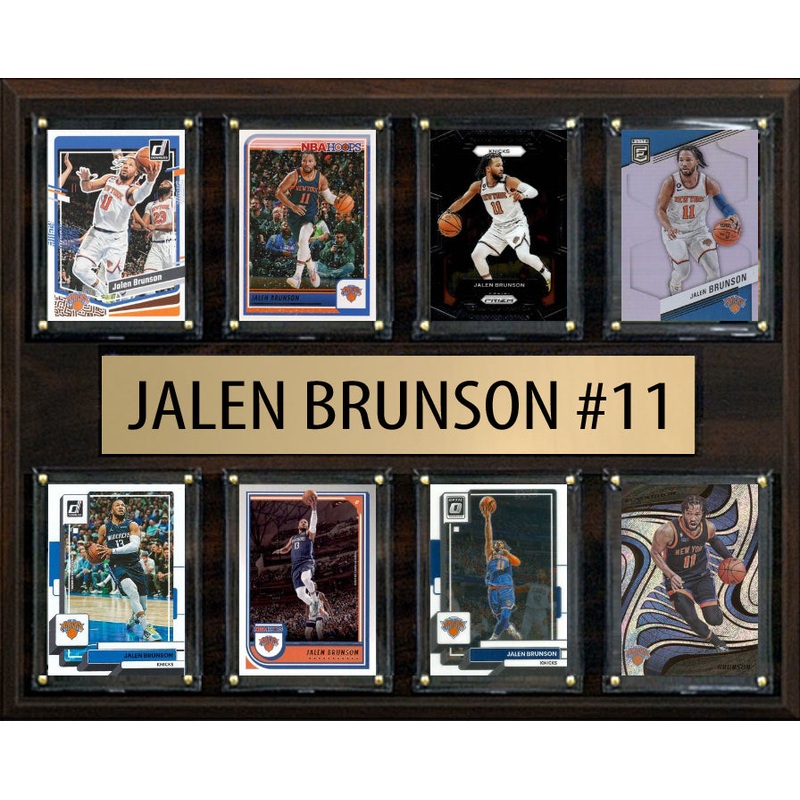 Jalen Brunson #11 8 Card Plaque Donruss Hoops Fleer 2025 2024 New York Knicks