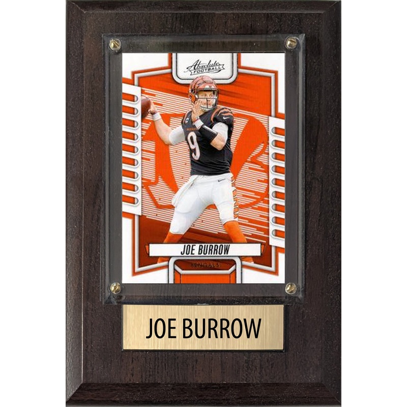 Joe Burrow Cincinnati Bengals 2025 2024 Donruss Score Prizm Topps 4×6 Gift Plaque