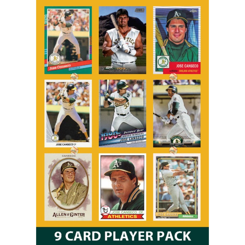 Jose Canseco Oakland As 9 Card Legend Pack 2025 2024 2023 Topps Bowman
