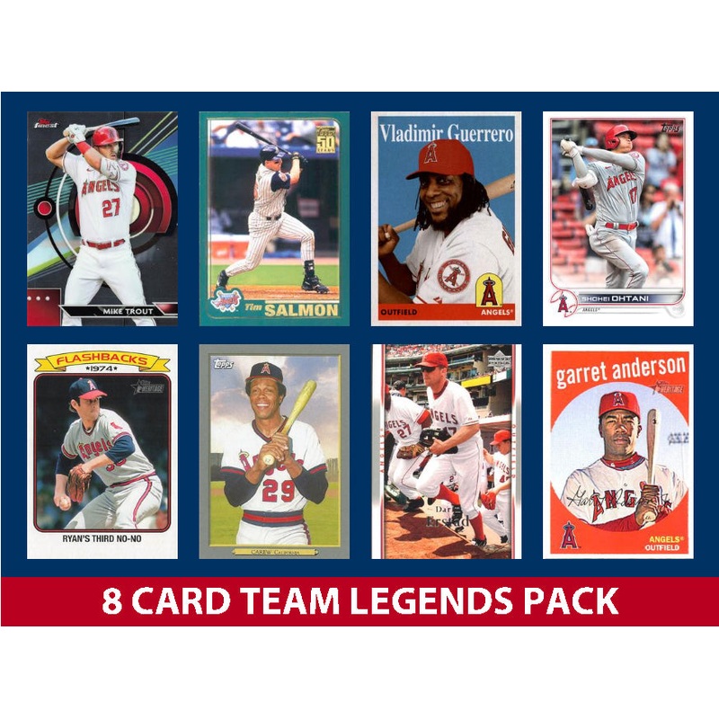 LA Angels 8 Card Legends Pack 2023 Topps Bowman Trout Ohtani Nolan Ryan Erstad