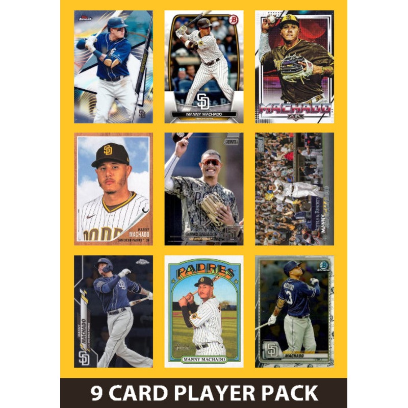 Manny Machado San Diego Padres 9 Card Player Pack 2025 2024 Topps Bowman