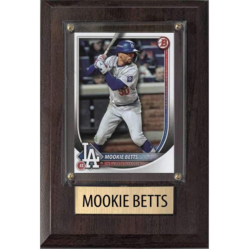 Mookie Betts Los Angeles Dodgers 2025 2024 Topps Bowman 4×6 Gift Plaque