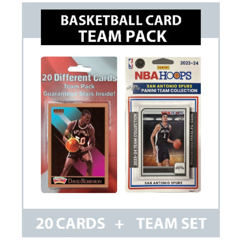 San Antonio Spurs Robinson 20 Cards + 2023-24 HOOPS Team Set Wembanyama