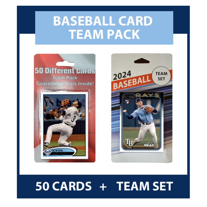 Tampa Bay Rays Team Pack Longoria 50 Cards + 2024 Topps Team Set Mead