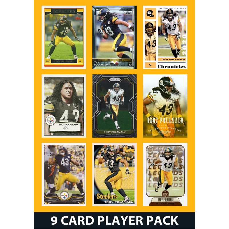 Troy Polamalu 9 Card Legend Pack Donruss  2024 2025 Topps Panini Score Pittsburgh Steelers