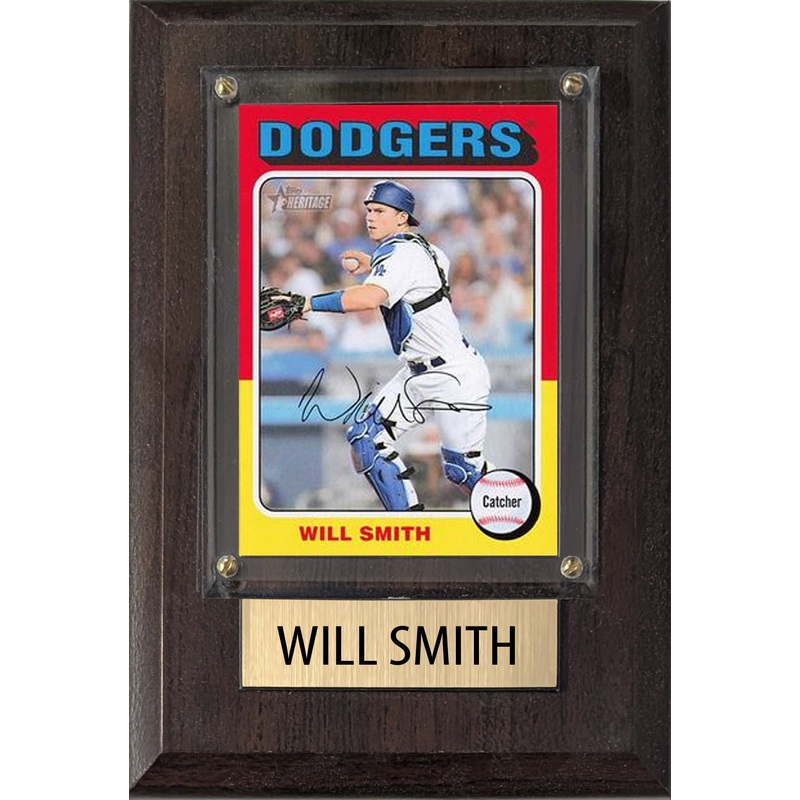 Will Smith Los Angeles Dodgers 2025 2024 Topps Bowman 4×6 Gift Plaque