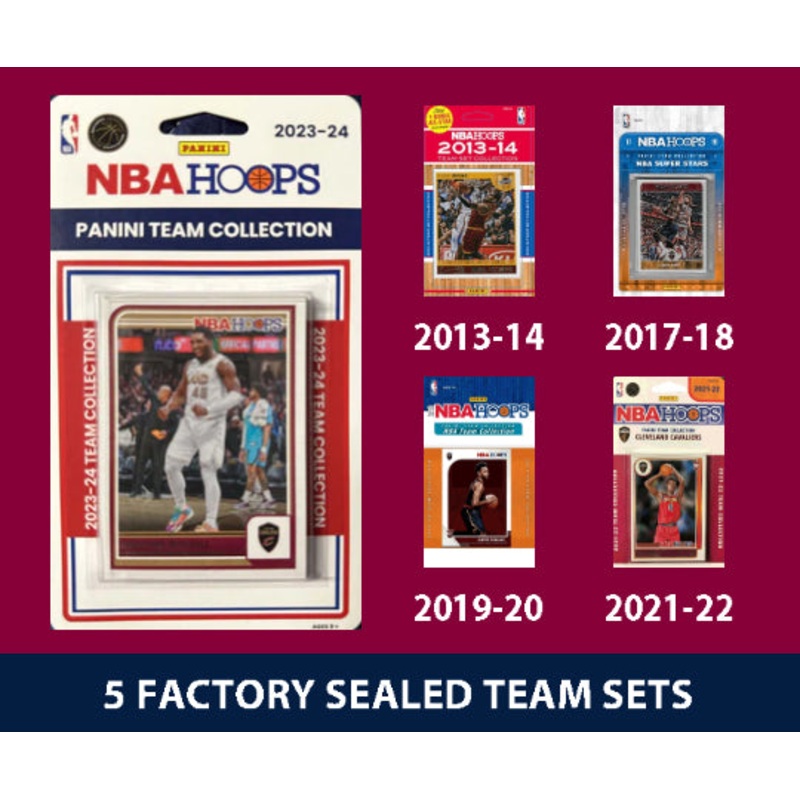 2023-24 NBA HOOPS Cleveland Cavaliers Team Set MultiPack Mitchell Mobley RC LeBron