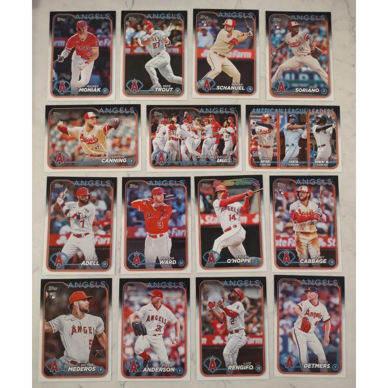 2024 Topps Series 1 Team Set Angels Mike Trout Schanuel RC Ohtani LL