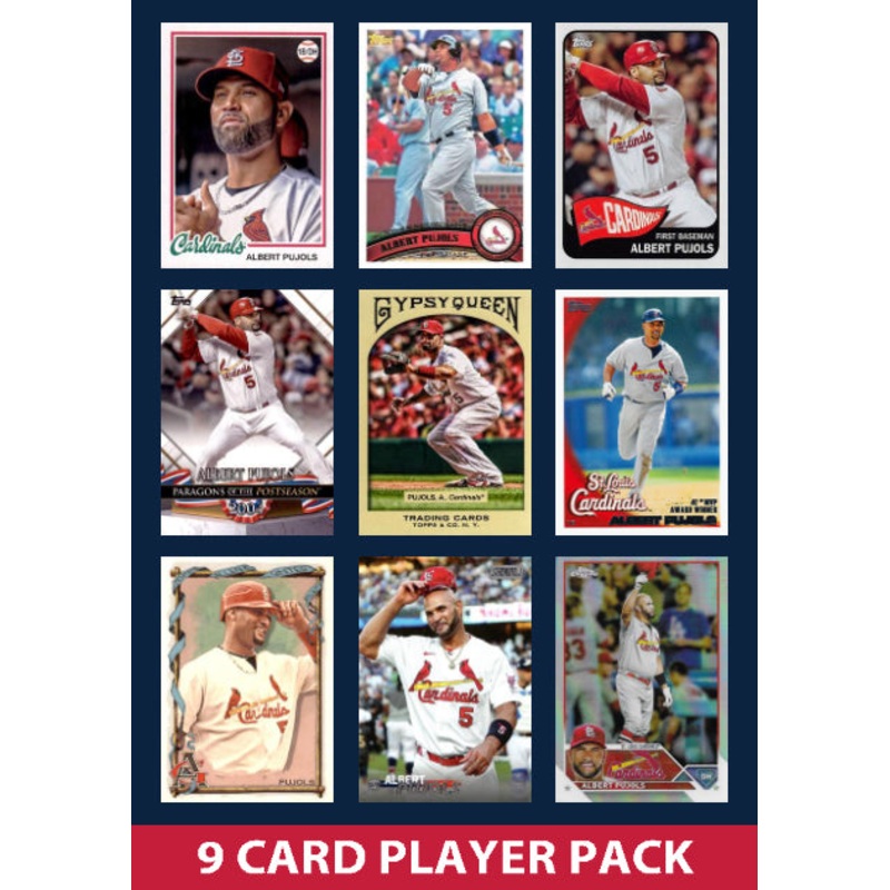 Albert Pujols St Louis Cardinals 9 Card Legend Pack Topps Bowman 2025 2024 2023
