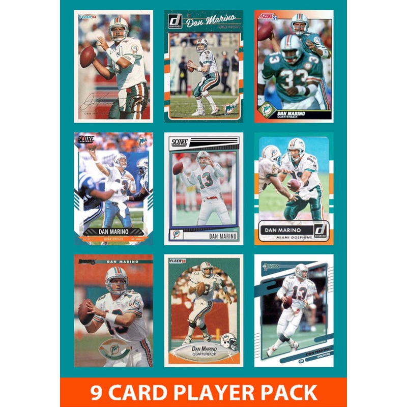 Dan Marino 9 Card Legend Pack  2024 2025 Donruss Topps Panini Score Miami Dolphins