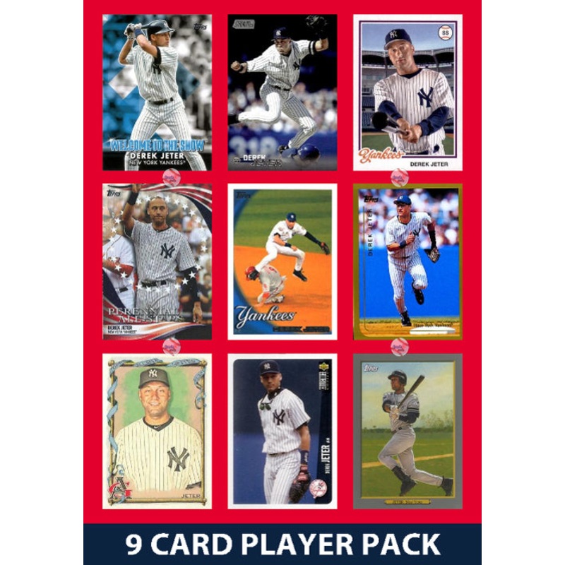 Derek Jeter New York Yankees 9 Card Legend Pack Topps Bowman 2025 2024 2023 2022