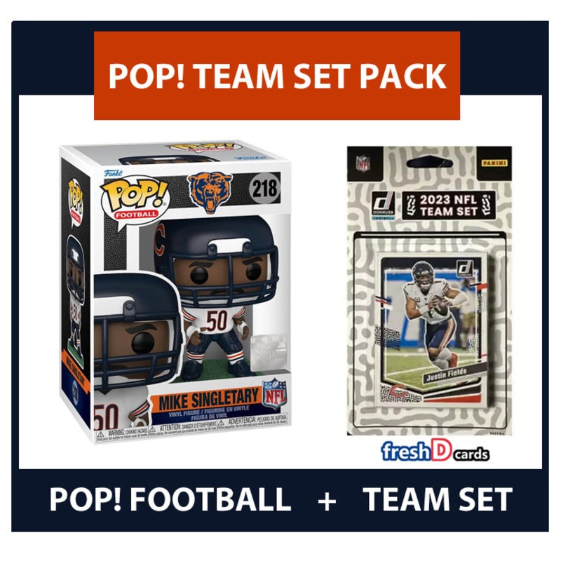 Funko POP! Chicago Bears Mike Singletary 218 + 2023 Donruss Team Set
