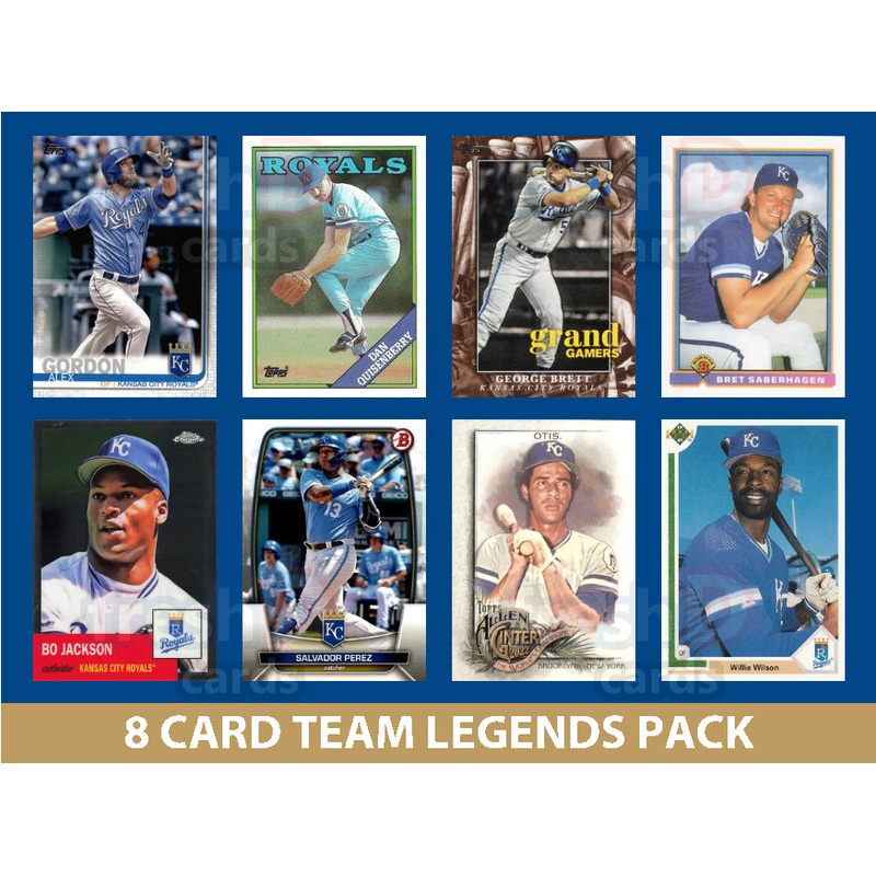 Kansas City Royals 8 Card Legends Pack 2023 2024 Topps Bowman George Brett Bo