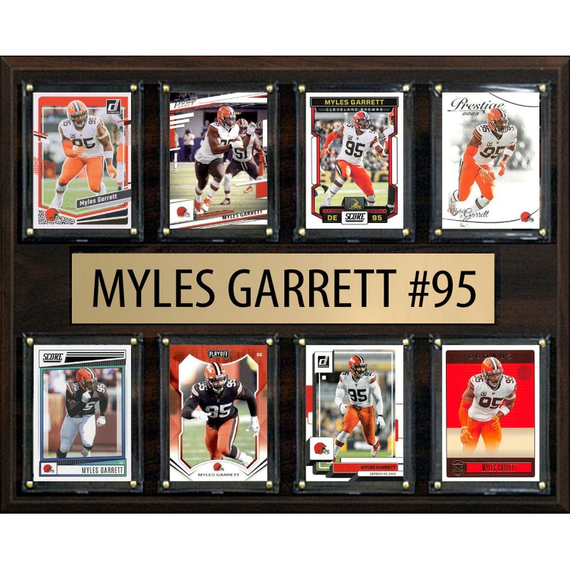 Myles Garrett #95 8 Card Plaque Donruss Score Panini 2023 2024 Cleveland Browns