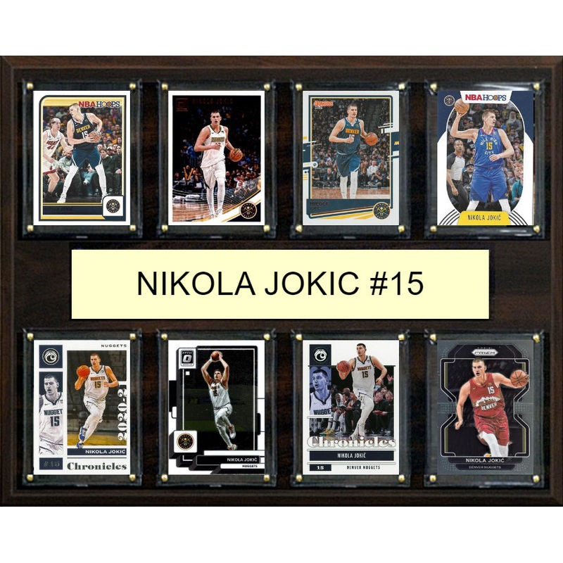 Nikola Jokic 8 Card Plaque Donruss Hoops Fleer Topps 2025 2024 Denver Nuggets