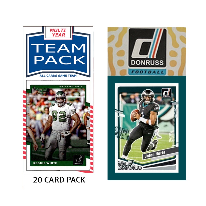 Philadelphia Eagles Team Pack 20 Cards + 2023 Donruss Team Set Hurts Kelce