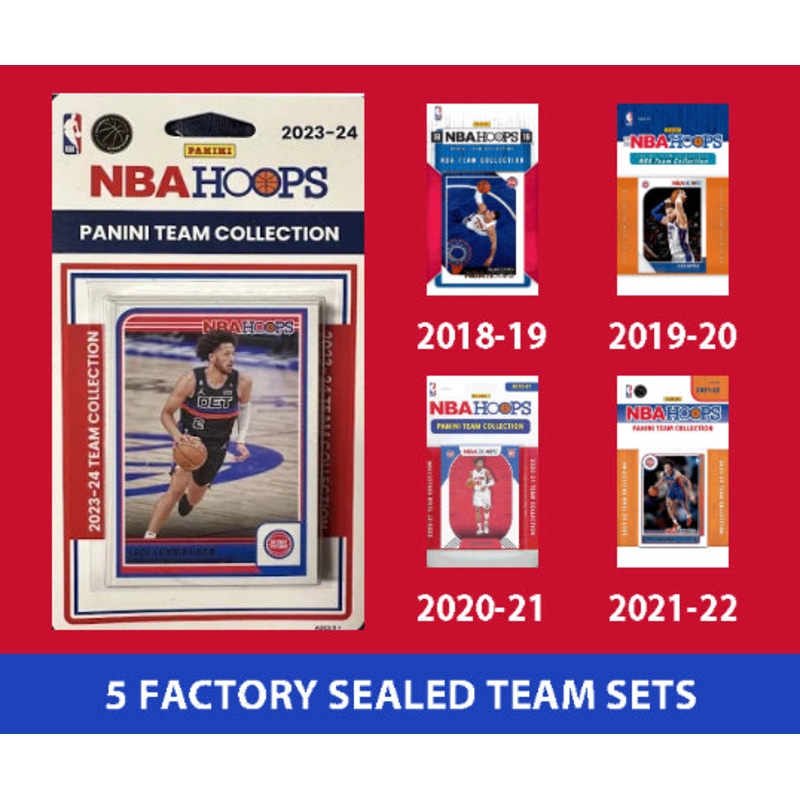 2023-24 NBA HOOPS Detroit Pistons Team Set MultiPack Cunnigham 2022 2015 2013 2014